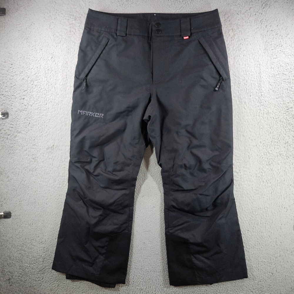 Marker Mens Black Insulated Ski Snowboard Pants Size Large E2119S Winter‎ Snow